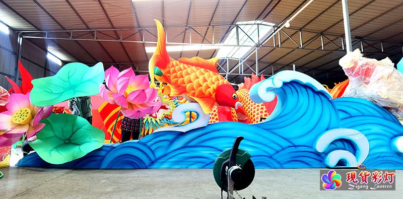 鱼跃龙门彩灯